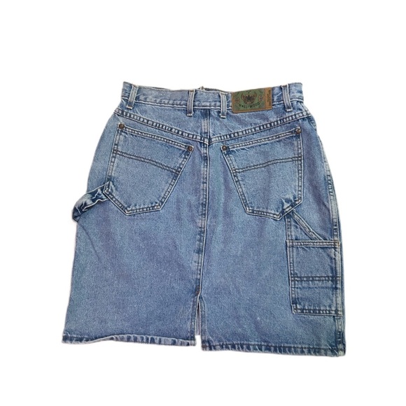 Hollywood Jeans Dresses & Skirts - 90’s Hollywood Denim Cargo Utility Jean Skirt 100% cotton light blue wash